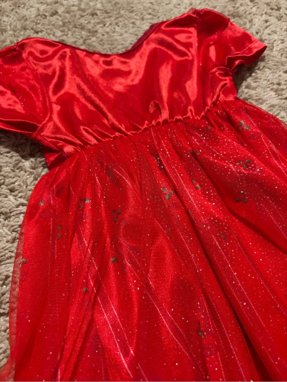 Disney Princess Christmas Dress 2T Red Holiday Tulle Jasmine Rapunzel Ariel